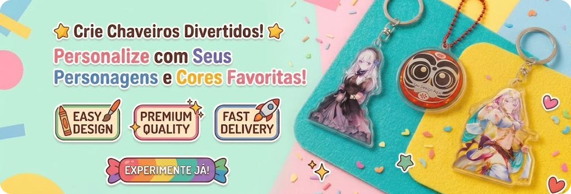Chaveiros de acrílico